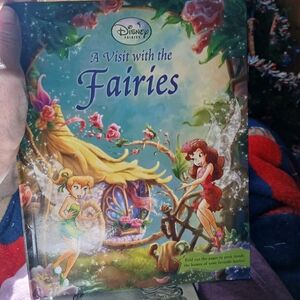 Disney Fairies "A Visit with the Fairies" Book - Blue Green Cover